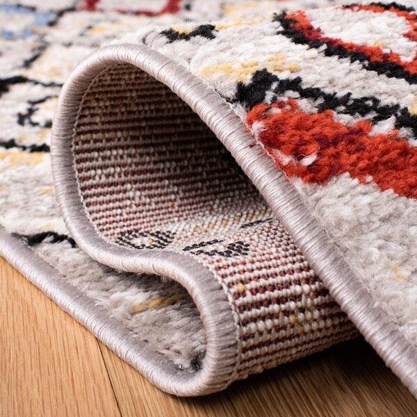 Safavieh 2 ft.-3 in. x 8 ft. Amsterdam Power Loomed Runner Rug, Light Grey and Multi - AMS108G-28