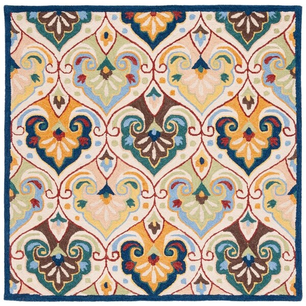 Safavieh 6 x 6 ft. Metro 114B Hand Tufted Square Area Rug, Beige & Blue - MET114B-6SQ
