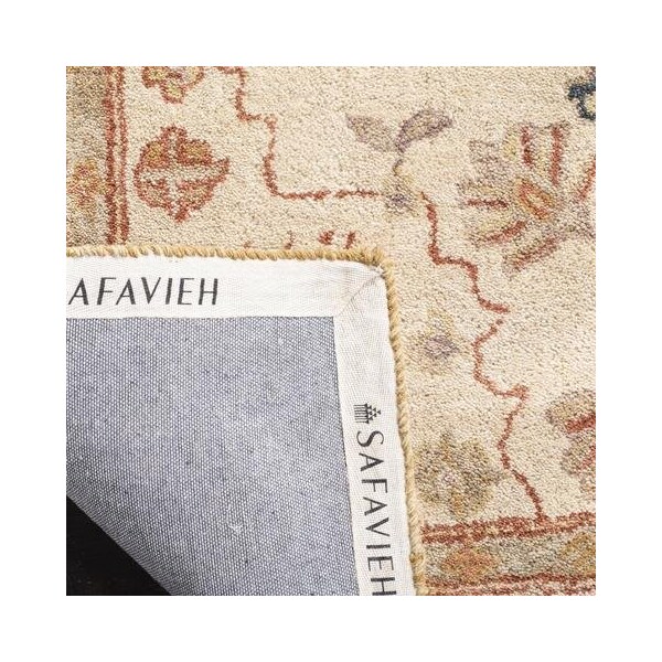 Safavieh 9 ft.-6 in. x 13 ft.-6 in. Large Rectangle Traditional Anatolia- Sand and Sand Hand Tufted Rug - AN552A-10