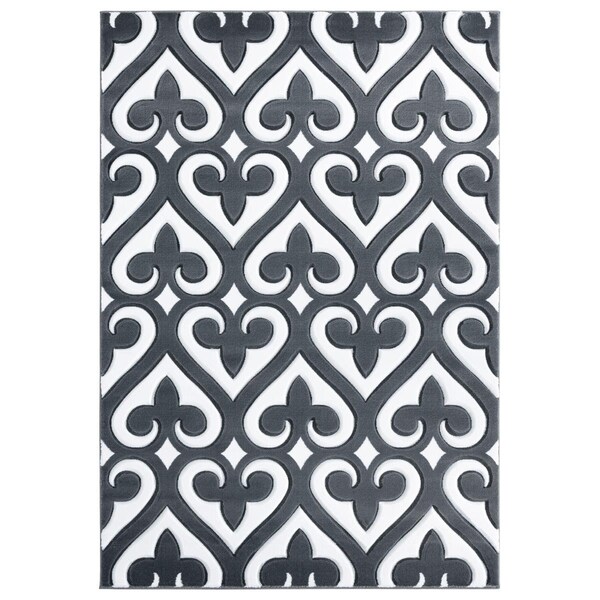 Manmade 7 ft. 10 in. x 10 ft. 6 in. Bristol Heartland Gray Rectangle Area Rug - MA3644397