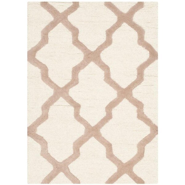 Safavieh 2 ft. - 6 in. x 4 ft. Cambridge Hand Tufted Rug, Accent - Ivory & Beige - CAM121P-24