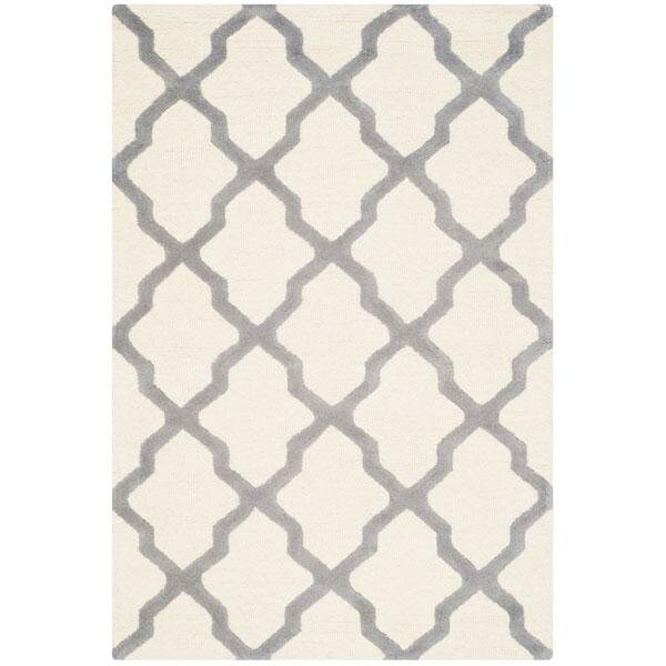 Safavieh Cambridge Hand Tufted Runner Rug- Ivory - Silver- 2 ft. 6 in. x 12 ft. - CAM121Y-212