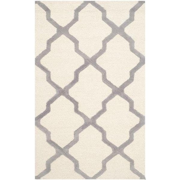 Safavieh Cambridge Hand Tufted Runner Rug- Ivory - Silver- 2 ft. 6 in. x 12 ft. - CAM121Y-212