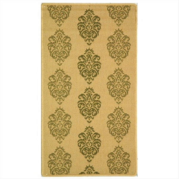 Safavieh 2 Ft. X 3 Ft. - 7 In. Accent- Indoor - Outdoor Courtyard Natural Olive Machine Made Rug - CY2720-1E01-2