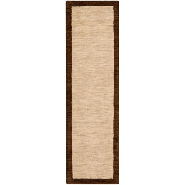 Safavieh 2 ft.-3 in. x 10 ft. Himalaya Hand Loomed Runner Area Rug Beige & Dark Brown - HIM585A-210