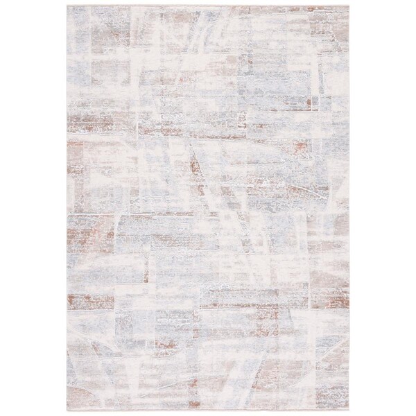 Safavieh 2 x 8 ft. Marmara Contemporary Power Loomed Runner Rug Beige & Blue Rust - MRM306B-28