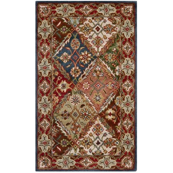 Safavieh Heritage Hand Tufted Accent Rug- Green - Red- 2 x 3 ft. - HG316B-2