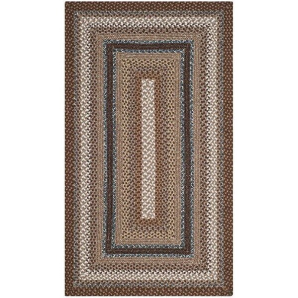 Safavieh 5 X 8 Ft. Oval Braided, Brown And Multi Hand Made Rug - BRD313A-5OV