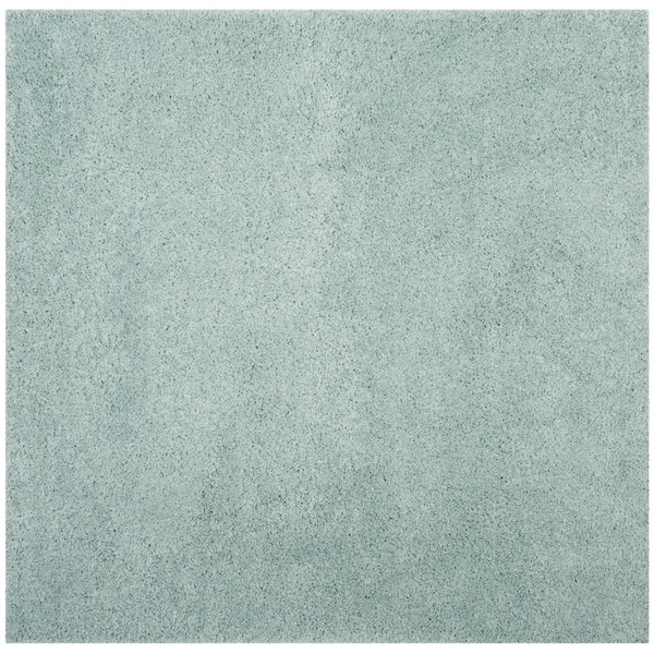 Safavieh Laguna Shag Power Loomed Square Area Rug, Light Blue - 6 ft.-7 in. x 6 ft.-7 in. - SGL303E-7SQ