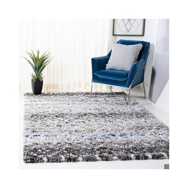 Safavieh 6 ft.7 in. x 6 ft.7 in. Canyon Shag 500 Rectanglar Rug Grey & Ivory - CNY521F-7SQ