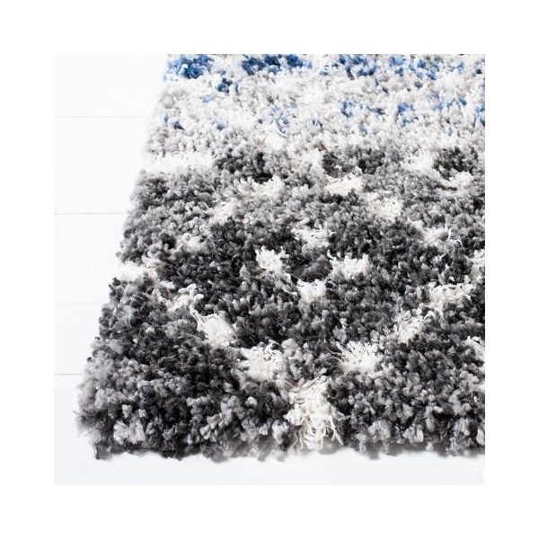 Safavieh 6 ft.7 in. x 6 ft.7 in. Canyon Shag 500 Rectanglar Rug Grey & Ivory - CNY521F-7SQ