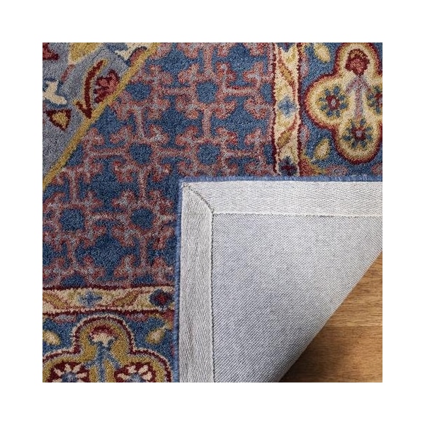 Safavieh Antiquity Global Rectangle Hand Tufted RugsBlue & Red 2 ft.-3 in. x 8 ft. - AT508M-28