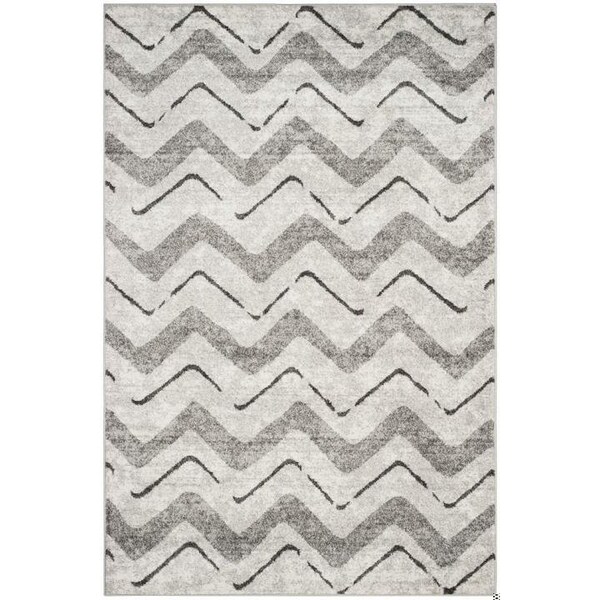Safavieh Adirondack Power Loomed Small Rectangle Rugs, Silver and Charcoal - 4 x 6 ft. - ADR121P-4