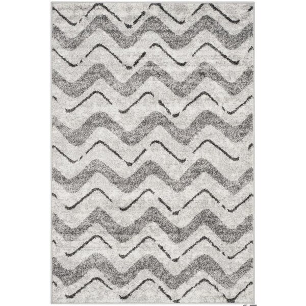 Safavieh Adirondack Power Loomed Small Rectangle Rugs, Silver and Charcoal - 4 x 6 ft. - ADR121P-4