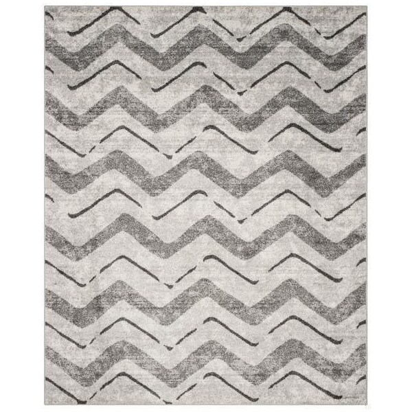 Safavieh Adirondack Power Loomed Small Rectangle Rugs, Silver and Charcoal - 4 x 6 ft. - ADR121P-4