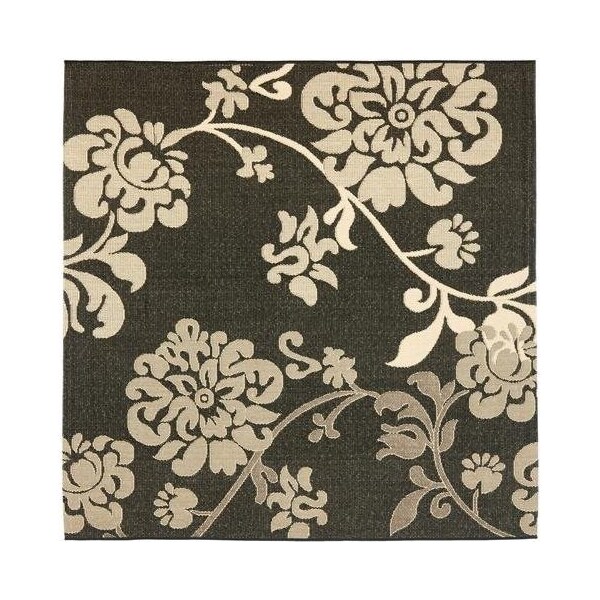 Safavieh 2 Ft. X 3 Ft. -7 In. Accent Indoor-Outdoor Courtyard- Black Natural And Brown- Machine Made Rug - CY4027D-2