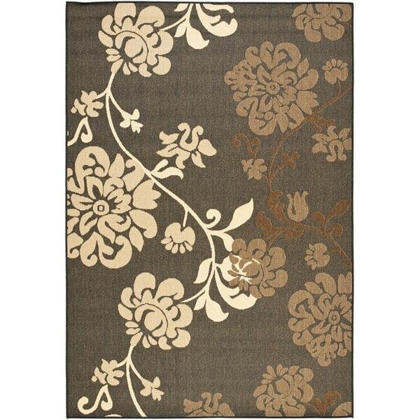 Safavieh 2 Ft. X 3 Ft. -7 In. Accent Indoor-Outdoor Courtyard- Black Natural And Brown- Machine Made Rug - CY4027D-2