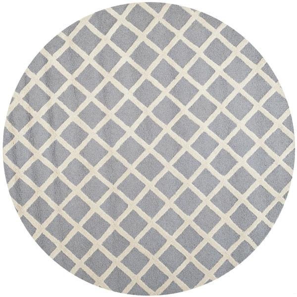 Safavieh Cambridge Hand Tufted Runner Rug- Silver - Ivory- 2 ft. 6 in. x 12 ft. - CAM135D-212