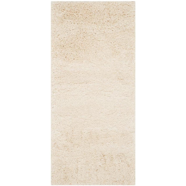 Safavieh 2 ft. - 3 in. x 17 ft. Shag Power Loomed Runner Rug - Ivory - SG151-1212-217