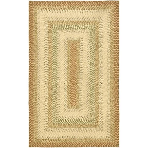 Safavieh 3 X 5 Ft. Oval Braided- Rust And Multi Hand Made Rug - BRD303A-3OV