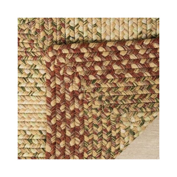 Safavieh 3 X 5 Ft. Oval Braided- Rust And Multi Hand Made Rug - BRD303A-3OV