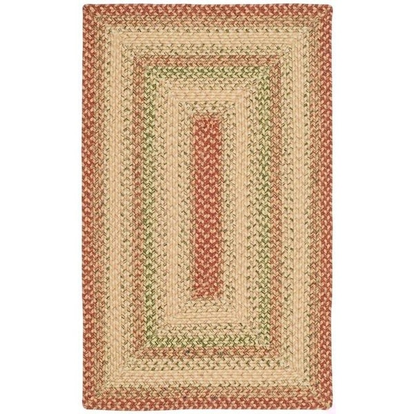 Safavieh 3 X 5 Ft. Oval Braided- Rust And Multi Hand Made Rug - BRD303A-3OV