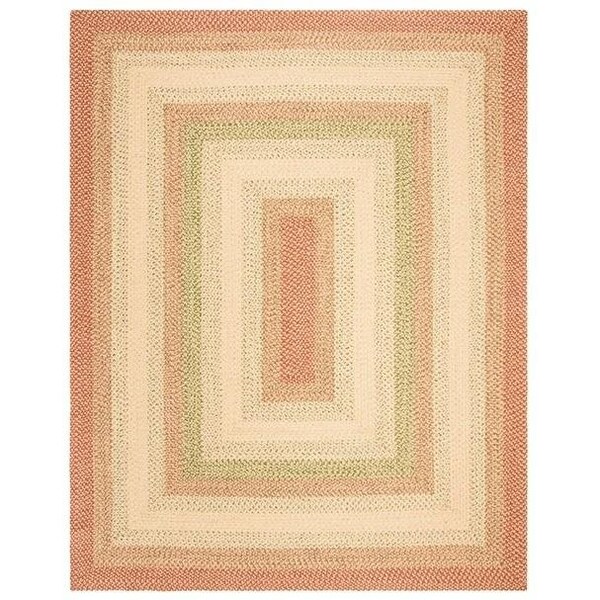 Safavieh 3 X 5 Ft. Oval Braided- Rust And Multi Hand Made Rug - BRD303A-3OV