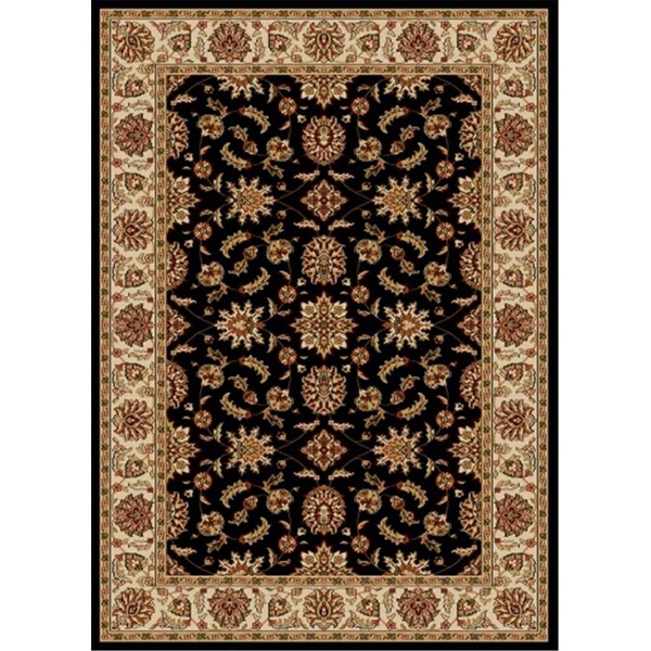 Auric Como Rectangular Black Traditional Italy Area Rug, 2 ft. 2 in. W x 7 ft. 7 in. H - AU2480028