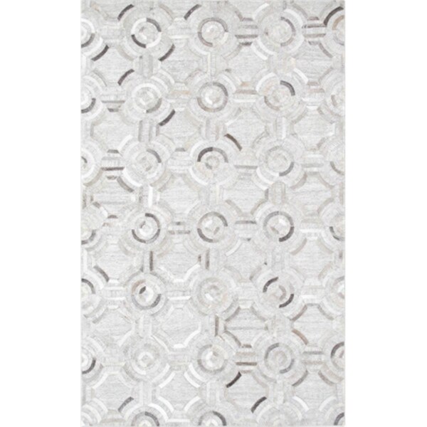 Made4Mansions Carpets PTX-3137 5 0 X 8 0 Cowhide And Hand-Loomed Sari Silk Area Rug - 5 x 8 ft. - MA2475527