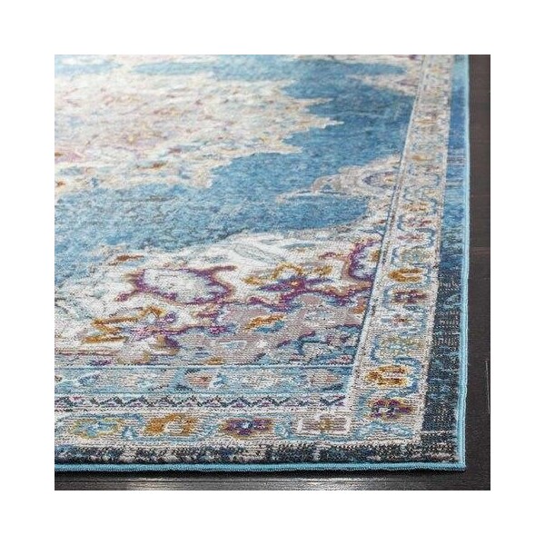 Safavieh 6 ft. 5 in. x 6 ft. 5 in. Aria Power-Loomed Square Rug Navy & Ivory - ARA103N-6SQ
