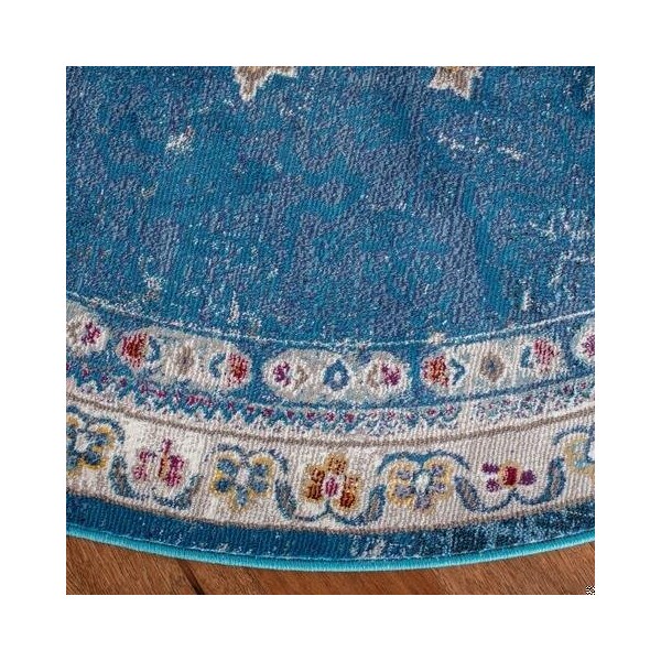 Safavieh 6 ft. 5 in. x 6 ft. 5 in. Aria Power-Loomed Square Rug Navy & Ivory - ARA103N-6SQ