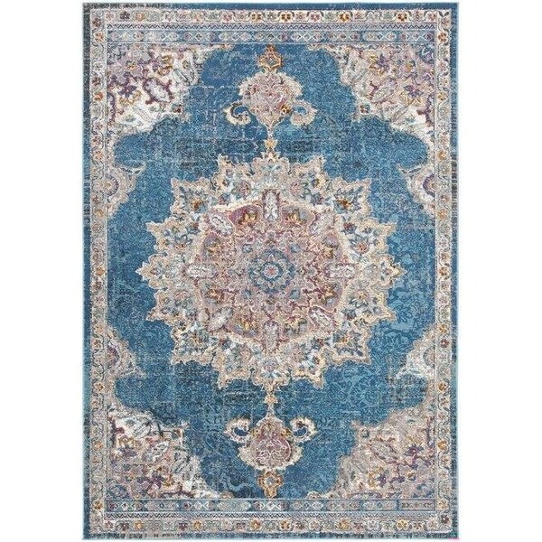 Safavieh 6 ft. 5 in. x 6 ft. 5 in. Aria Power-Loomed Square Rug Navy & Ivory - ARA103N-6SQ