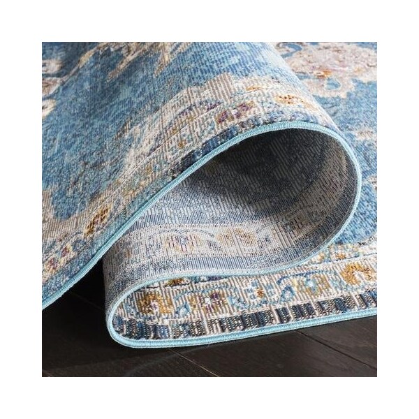 Safavieh 6 ft. 5 in. x 6 ft. 5 in. Aria Power-Loomed Square Rug Navy & Ivory - ARA103N-6SQ