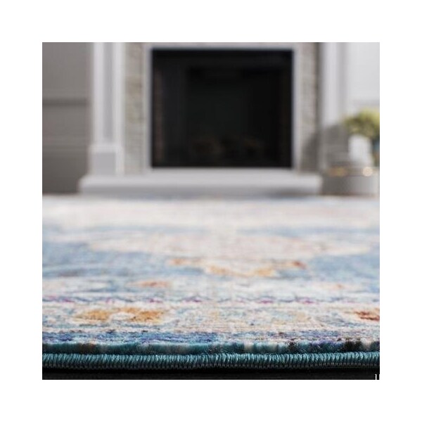 Safavieh 6 ft. 5 in. x 6 ft. 5 in. Aria Power-Loomed Square Rug Navy & Ivory - ARA103N-6SQ