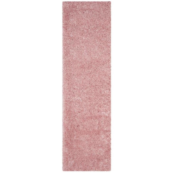 Safavieh 2 ft. - 3 in. x 10 ft. Polar Shag Power Loomed Runner Rug - Light Pink - PSG800P-210