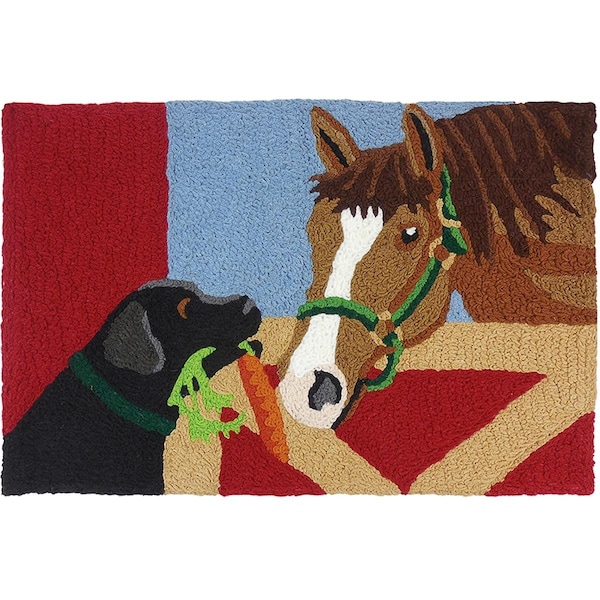 Perspectiva 20 x 30 in. Barn Friends Rug - PE2586473