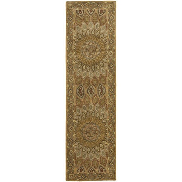 Safavieh 2 ft. - 3 in. x 8 ft. Runner- Traditional Heritage Light Brown And Grey Hand Tufted Rug - HG914A-28