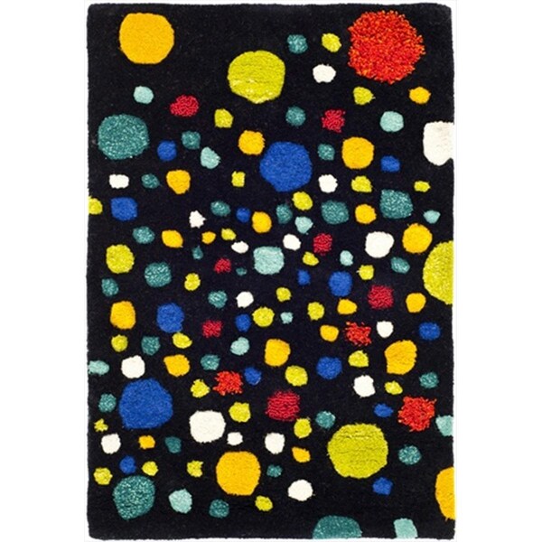 Safavieh 2 x 3 ft. Accent Contemporary Soho Black and Multi Color Hand Tufted Rug - SOH728A-2