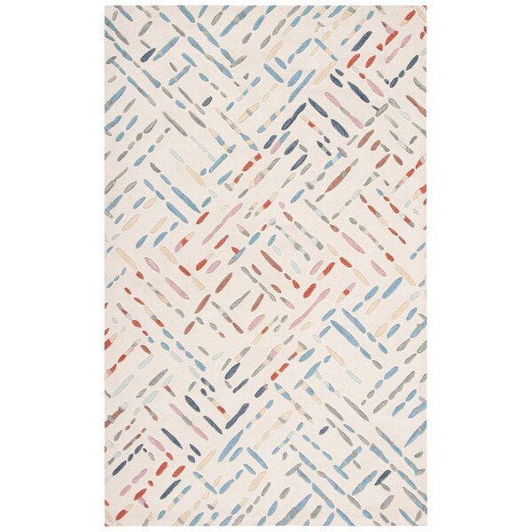 Safavieh 4 x 6 ft. Metro Rectangle Hand Tufted Rug, Ivory & Blue - MET252A-4