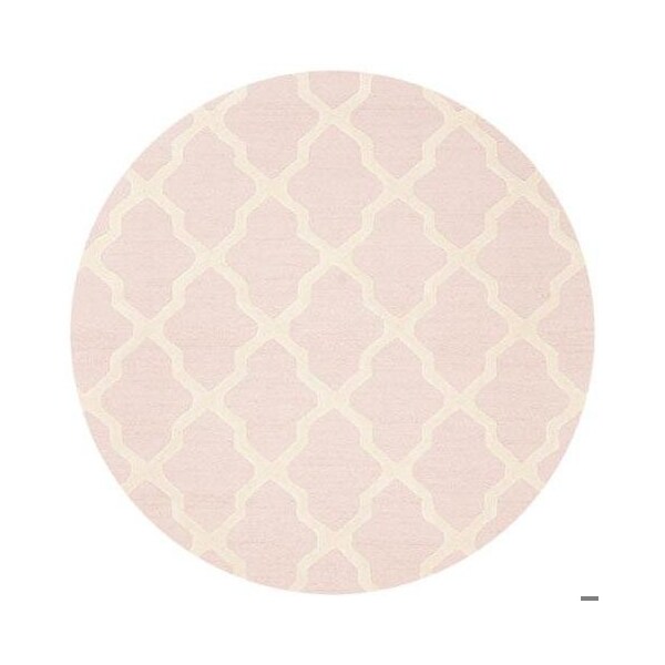 Safavieh 9 x 12 ft. Large Rectangle Transitional Cambridge- Light Pink and Ivory Hand Tufted Rug - CAM121M-9