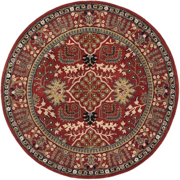 Safavieh 4 x 4 ft. Antiquity Southwestern Hand Tufted Round Area Rug; Red & Multi Color - AT64A-4R