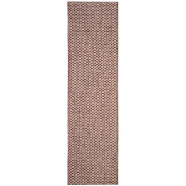 Safavieh Courtyard Runner RugsRust & Light Grey 2 ft. x 3 ft. 7 in. - CY8653-36521-2