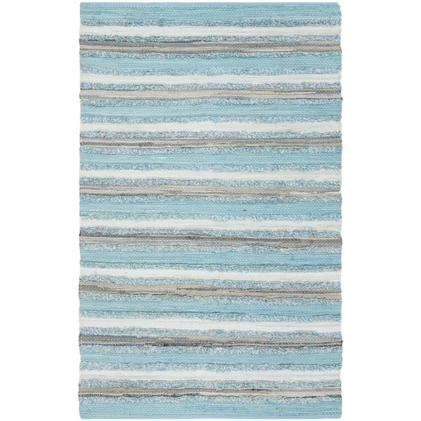 Safavieh Montauk Hand Woven Accent Area Rug, Aqua and Multicolor - 2 ft.-6 in. x 4 ft. - MTK951C-24