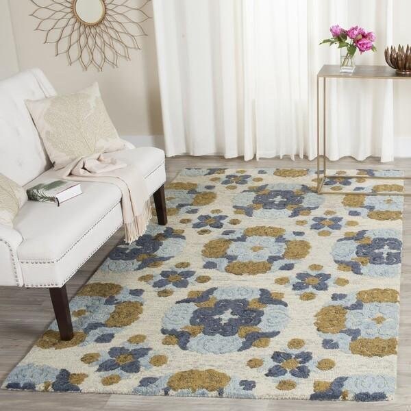 Safavieh Blossom Hand Tufted Small Rectangle Area Rug, Beige and Multicolor - 4 x 6 ft. - BLM403A-4