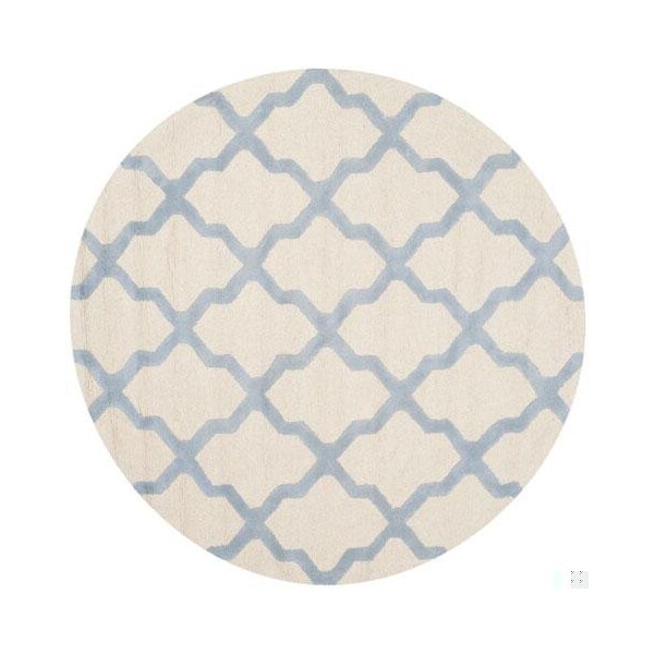 Safavieh Cambridge Hand Tufted Rectangle Rug- Ivory - Light Blue- 2 x 3 ft. - CAM121F-2