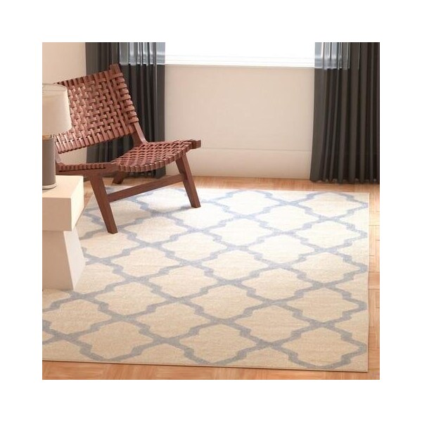 Safavieh Cambridge Hand Tufted Rectangle Rug- Ivory - Light Blue- 2 x 3 ft. - CAM121F-2
