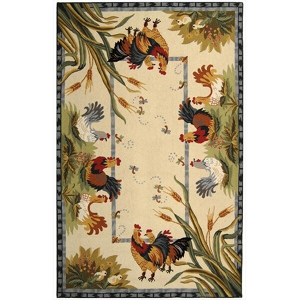 Safavieh 3 x 3 ft. Round Transitional Chelsea Ivory Hand Hooked Rug - HK56A-3R