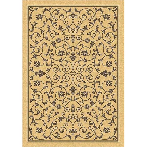 Safavieh 4 Ft. X 5 Ft. - 7 In. Small Rectangle- Indoor - Outdoor Courtyard Natural Brown Machine Made Rug - CY2098-3001-4