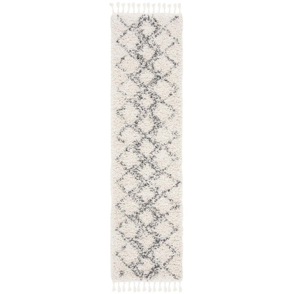 Safavieh 2 ft. 6 in. x 10 ft. Pro Lux Shag Runner Area Rug, Cream & Blue - PLX432A-210
