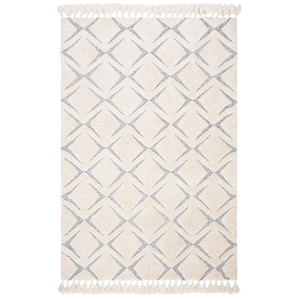 Safavieh 3 x 5 ft. Sahara 400 Rectanglar Area Rug Ivory & Grey - SAH454A-3